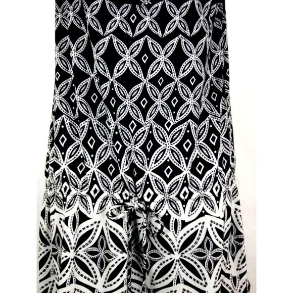 White House Black Market Tunic Top Sz Med Peplum Ruffle Neckline Beach Cover - Picture 4 of 6